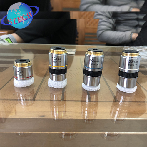 Vật kính sinh học 4X, 10X, 40X và 100X Kruss Đức